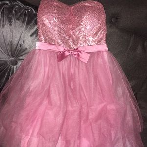 Pink Sequin Party Dress